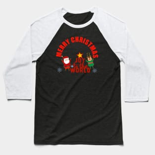 Merry Christmas Joy To The World Baseball T-Shirt